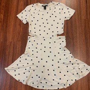 cute mini cut out polka dot dress